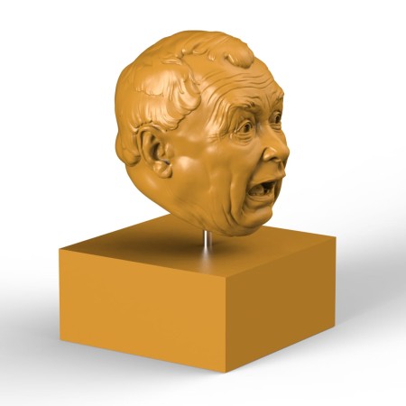 KACZYŃSKI - rzeźba, portret na postumencie