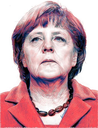 MERKEL - druk pigm., Giclée