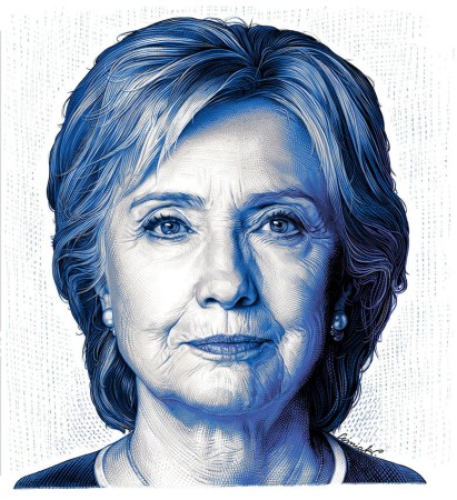 CLINTON - portr. na konw. wyborcza, druk pigm., Giclée