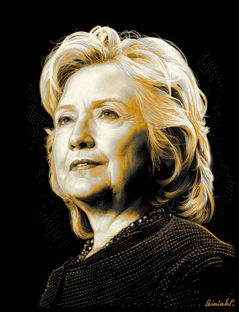 CLINTON - dla POLITICO mag - druk pigm., Giclée