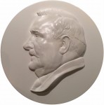 WAŁĘSA - medal 15cm, gips