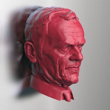 TUSK - rzeźba, magnes na lodówkę