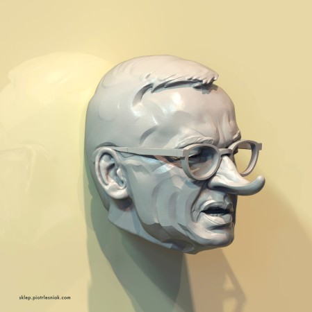 "ZŁY PREMIER" - rzeźba z magnesem
